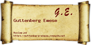 Guttenberg Emese névjegykártya